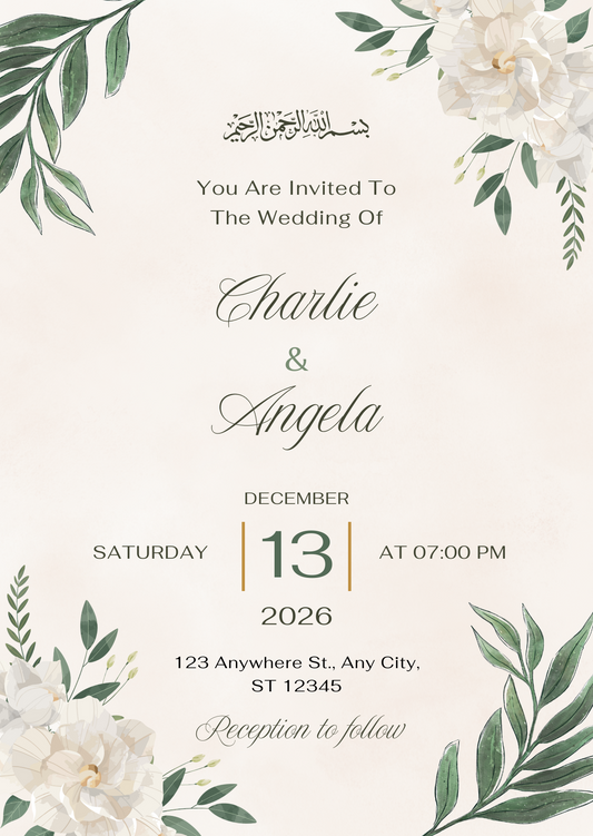 Wedding invitation template/design